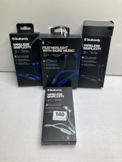 4 X SKULLCANDY EARPHONES