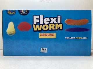 BOX OF FLEXI WORM TOYS