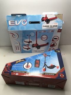 2 X KIDS SCOOTERS INC EVO 3 IN 1 CRUISER