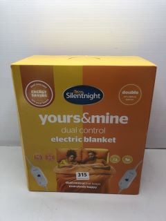 SILENTNIGHT YOURS & MINE DUAL CONTROL ELECTRIC BLANKET