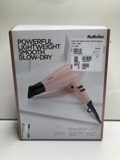 BABYLISS HAIR DRYER ROSE BLUSH 2200