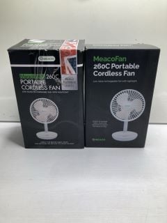 2 X MEACOFAN 260C PORTABLE CORDLESS FAN