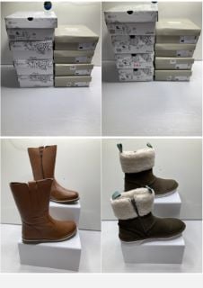 8 X PAIRS OF JOHN LEWIS SHOES INC JOHN LEWIS ISOBEL 2 TAN BOOTS SIZE: 31(628558)