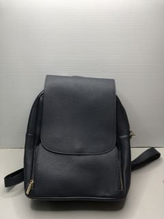 STACKERS BLACK LEATHER BACKPACK