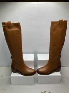 WOMENS SADDLE BROWN TAN BOOTS UK SIZE 5