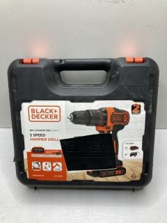 BLACK & DECKER 2 SPEED 18V LITHIUM ION 2.0AH HAMMER DRILL