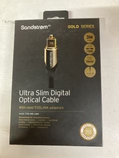 10 X SANDSTROM GOLD SERIES CABLES INC ULTRA SLIM DIGITAL OPTICAL CABLE