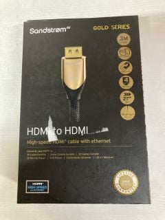 10 X SANDSTROM GOLD SERIES CABLES INC HDMI TO HDMI