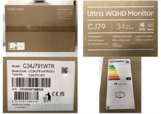 SAMSUNG ULTRA WQHD MONITOR MODEL: C34J791WTR (SEALED) RRP: £651