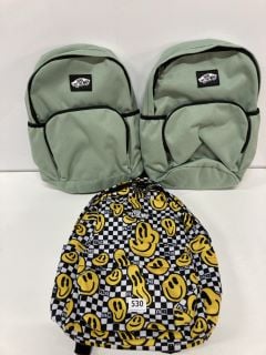 3 X BACKPACKS INC VANS