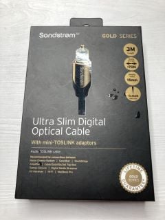 10 X SANDSTROM GOLD SERIES CABLES INC ULTRA SLIM DIGITAL OPTICAL CABLE