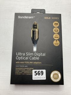 10 X SANDSTROM GOLD SERIES CABLES INC ULTRA SLIM DIGITAL OPTICAL CABLE