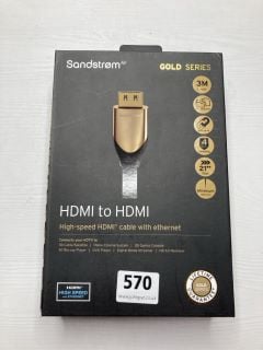 10 X SANDSTROM GOLD SERIES CABLES INC HDMI TO HDMI