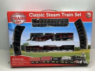 21 PIECE CLASSIC STEAM TRAIN SET