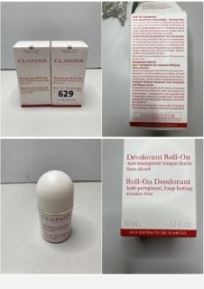 2 X CLARINS ROLL ON DEODORANT