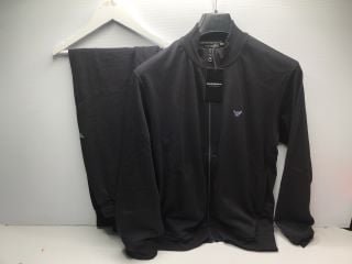 EMPORIO ARMANI BLACK LOUNGE TRACKSUIT UK SIZE S