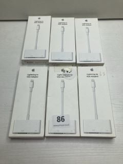 6 X APPLE LIGHTNING TO VGA ADAPTERS