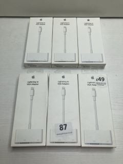 6 X APPLE LIGHTNING TO VGA ADAPTERS