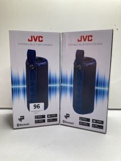 2 X JVC PORTABLE BLUETOOTH SPEAKERS