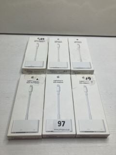 6 X APPLE LIGHTNING TO VGA ADAPTERS