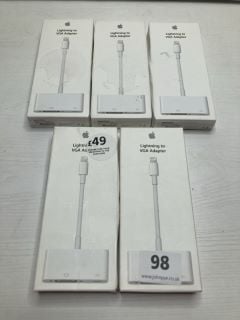 5 X APPLE LIGHTNING TO VGA ADAPTERS