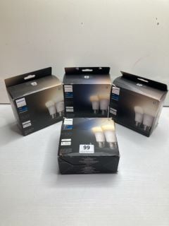 4 X PHILIPS HUE 1100 LIGHT BULBS