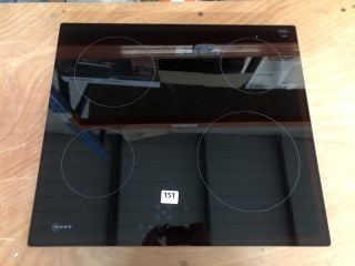 NEFF INDUCTION CERAMIC HOB MODEL NO: T16NBE1L (EX DISPLAY)