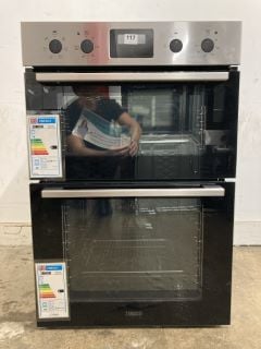 ZANUSSI BUILT-IN DOUBLE OVEN - MODEL NO: ZKHNL3X1 (EX DISPLAY)