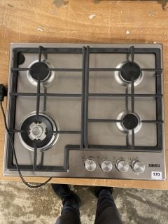 ZANUSSI BUILT IN 4 BURNER GAS HOB - MODEL NO: ZGH66424XX - RRP £210 (EX DISPLAY)