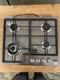 ZANUSSI BUILT IN 4 BURNER GAS HOB - MODEL NO: ZGH66424XX - RRP £210 (EX DISPLAY)