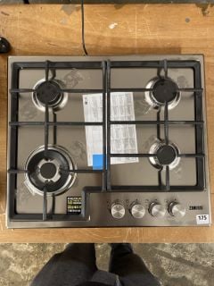 ZANUSSI BUILT IN 4 BURNER GAS HOB - MODEL NO: ZGH66424XX - RRP £210 (EX DISPLAY)