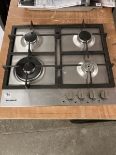 GRUNDIG BUILT-IN 4 BURNER GAS HOB - MODEL NO: GIGA623425OX (EX DISPLAY)