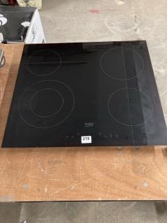 BEKO 60CM 4 BURNER CERAMIC HOB WITH TOUCH CONTROLS MODEL NO: HIC 64402 T