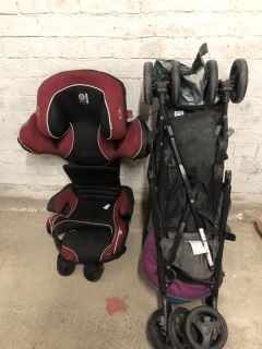 3 X ITEMS INCL. KIDDY CRUISER FIX PRO BABY SEAT