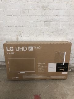 LG UHD AI THINQ 43" TV MODEL NO: 43UR91 (SEALED)