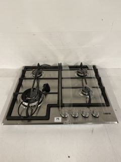 ZANUSSI BUILT IN 4 BURNER GAS HOB - MODEL NO: ZGH66424XX - RRP £210 (EX DISPLAY)