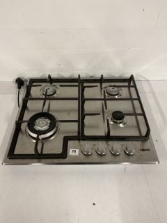 ZANUSSI BUILT IN 4 BURNER GAS HOB - MODEL NO: ZGH66424XX - RRP £210 (EX DISPLAY)