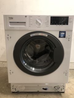 BEKO INTEGRATED WASHING MACHINE - MODEL NO: WTIK76121 (EX DISPLAY)