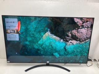 LG 65" TV MODEL 65UT81006LA (DISPLAY FAULT, NO REMOTE, WITH STAND, NO BOX)