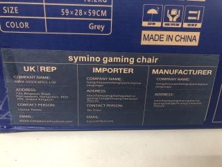 2 X GAMING CHAIRS TO INCLUDE SYMINO