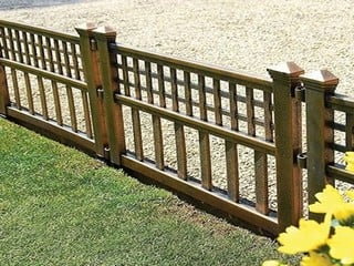 THREE BOXES OF GARDEN FENCING