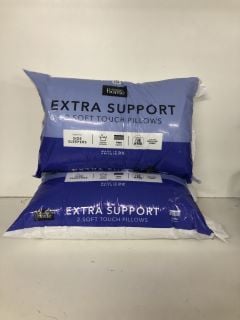 TWO PACKS OF EXTRA SUPPORT PILLOWS (SEALED)