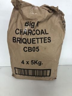 LARGE SACK OF CHARCOAL BRIQUETTES