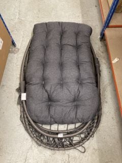 GREY RATTAN HANGING EGG CHAIR (INCOMPLETE)