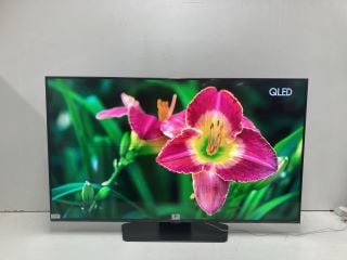 SAMSUNG 50" QLED TV MODEL QE50Q80CAT (LINE ON SCREEN, NO REMOTE, WITH STAND, WITH BOX)