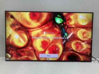 SAMSUNG 50" QLED TV MODEL QE50Q60AA (LINE ON SCREEN, CASE DAMAGE, NO REMOTE, NO STAND, NO BOX)