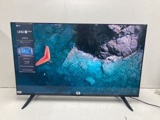 LG 50" TV MODEL 50UR73006LA (DISPLAY FAULT, LINE ON SCREEN, NO REMOTE, WITH STAND, WITH BOX)