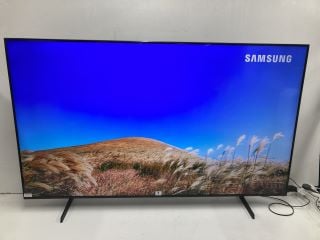 SAMSUNG 65" TV MODEL UE65DU7100 (LINE ON SCREEN, SCRATCH ON SCREEN, WITH REMOTE, WITH STAND, NO BOX)