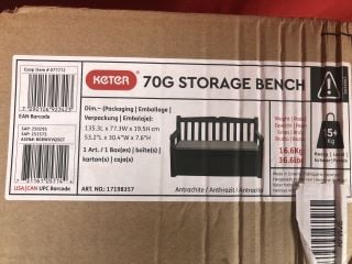 KETER 70G STORAGE BENCH (SEALED)