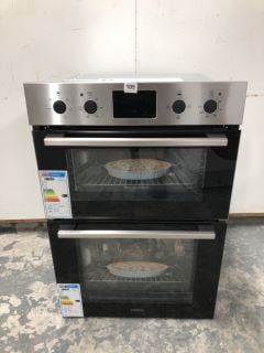 ZANUSSI ZKH L3X1 FANCOOK ELECTRIC DOUBLE OVEN - STAINLESS STEEL RRP: £509 (EX DISPLAY)